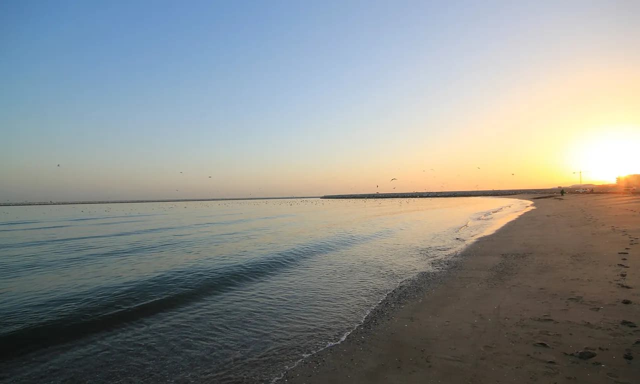 Sunrise over Al Seeb beach